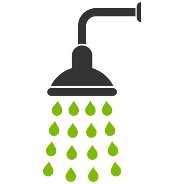 Duş düz vektör simgesi