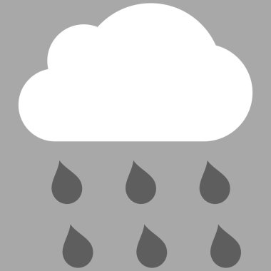 Yağmur bulutu düz vektör simgesi