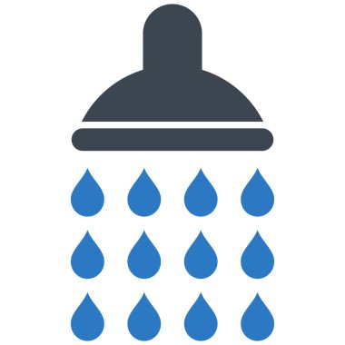 Duş düz vektör simgesi