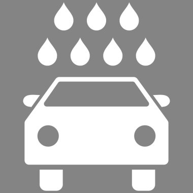 Araba duş düz vektör simgesi