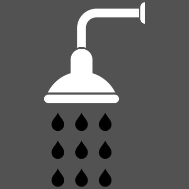 Duş düz vektör simgesi