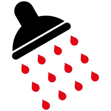 Duş düz vektör simgesi