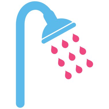 Duş düz vektör simgesi