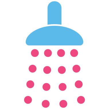 Duş düz vektör simgesi