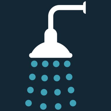 Duş düz vektör simgesi