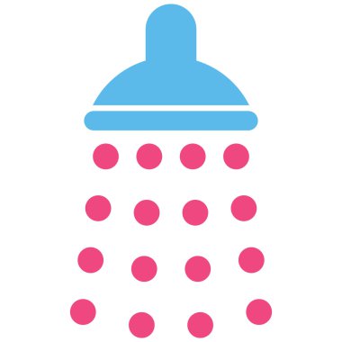 Duş düz vektör simgesi