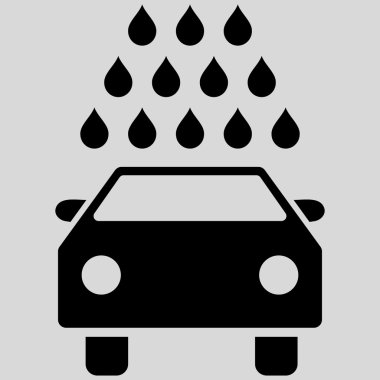 Oto yıkama düz vektör simgesi