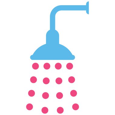 Duş düz vektör simgesi