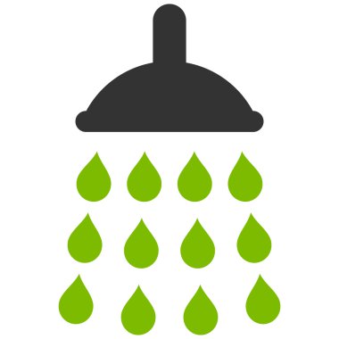 Duş düz vektör simgesi