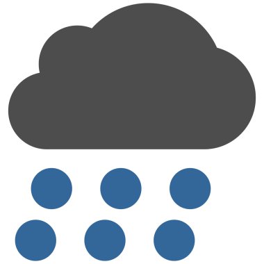 Yağmur bulutu düz vektör simgesi