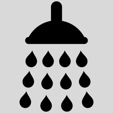 Duş düz vektör simgesi