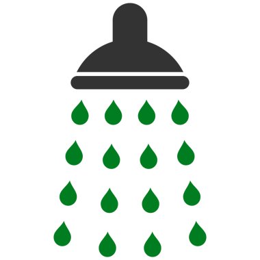 Duş düz vektör simgesi