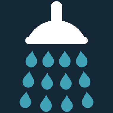 Duş düz vektör simgesi