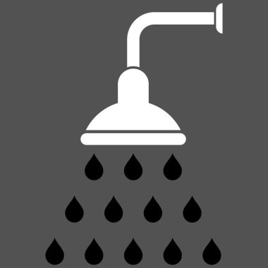 Duş düz vektör simgesi