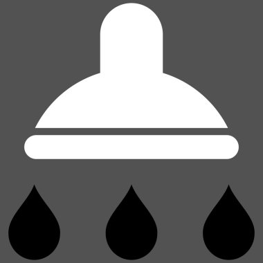 Duş düz vektör simgesi