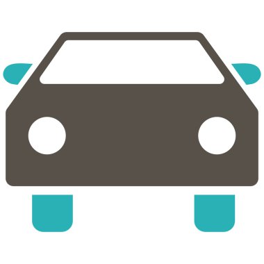 Araba düz vektör simgesi