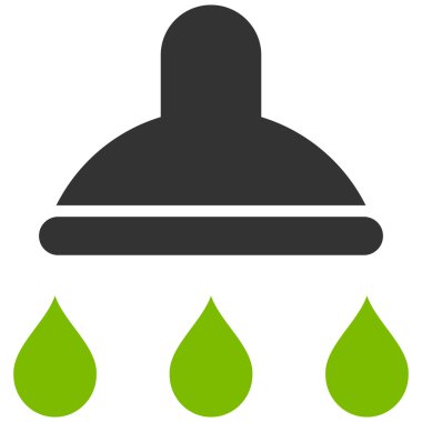 Duş düz vektör simgesi