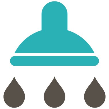 Duş düz vektör simgesi