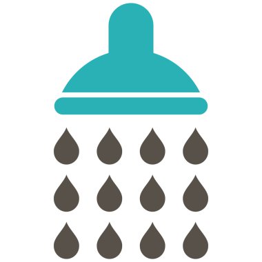 Duş düz vektör simgesi