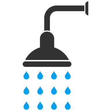 Duş düz vektör simgesi