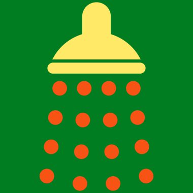 Duş düz vektör simgesi