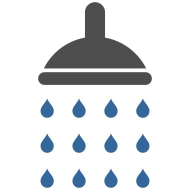 Duş düz vektör simgesi