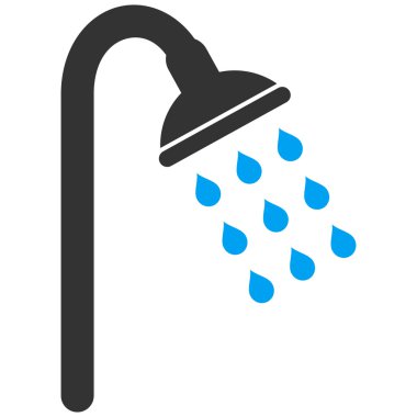 Duş düz vektör simgesi