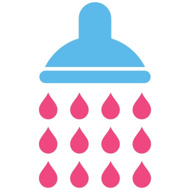 Duş düz vektör simgesi