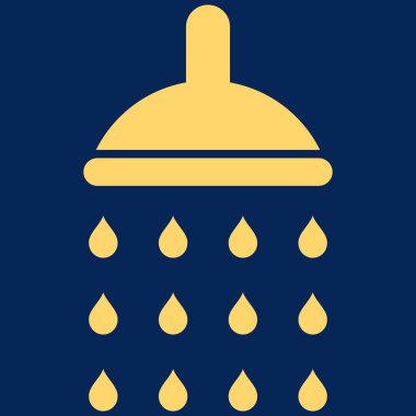 Duş düz vektör simgesi