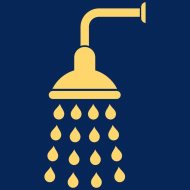 Duş düz vektör simgesi