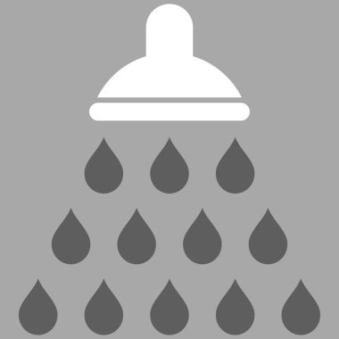 Duş düz vektör simgesi