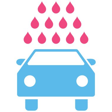 Oto yıkama düz vektör simgesi