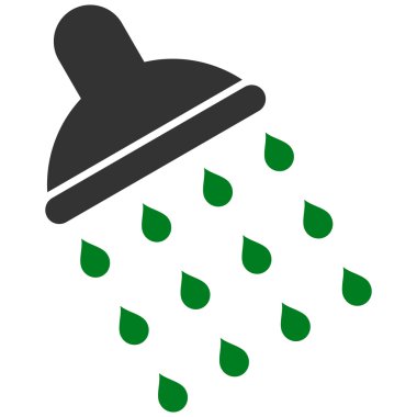 Duş düz vektör simgesi