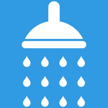 Duş düz vektör simgesi