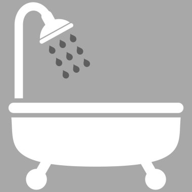 Duş banyo düz vektör simgesi