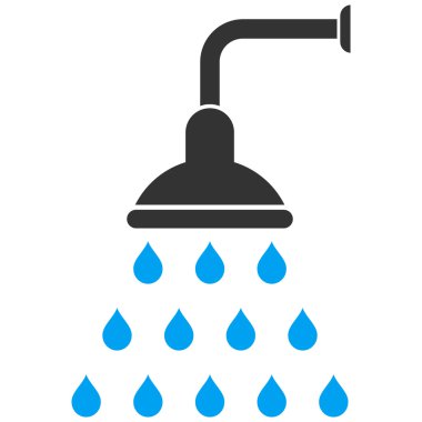 Duş düz vektör simgesi