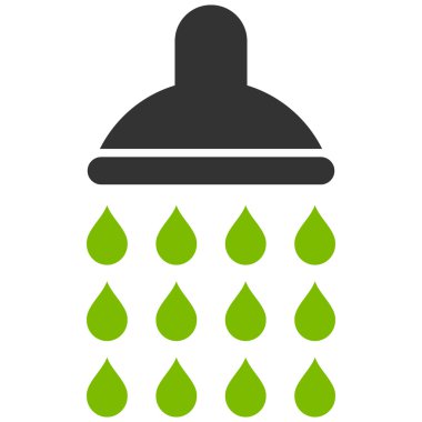 Duş düz vektör simgesi