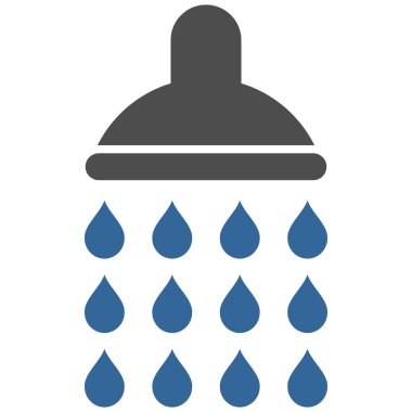 Duş düz vektör simgesi