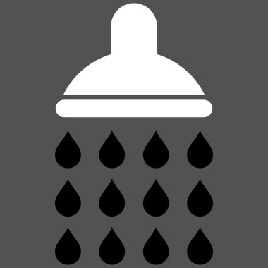 Duş düz vektör simgesi