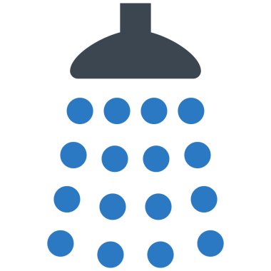 Duş düz vektör simgesi