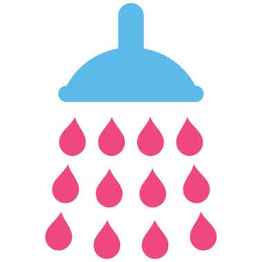 Duş düz vektör simgesi