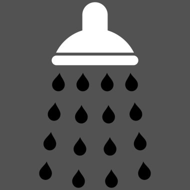 Duş düz vektör simgesi