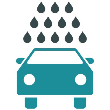 Oto yıkama düz vektör simgesi