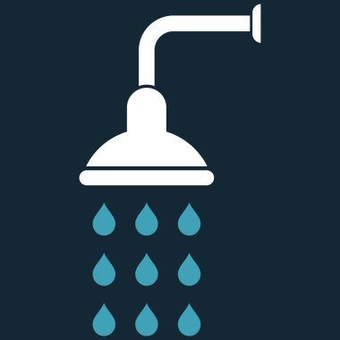 Duş düz vektör simgesi