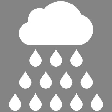 Yağmur bulutu düz vektör simgesi