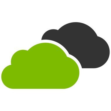 Bulutlar düz vektör simgesi