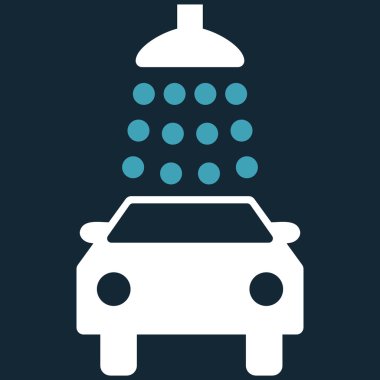 Oto yıkama düz vektör simgesi