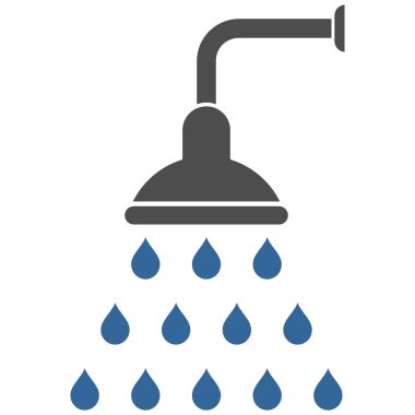 Duş düz vektör simgesi