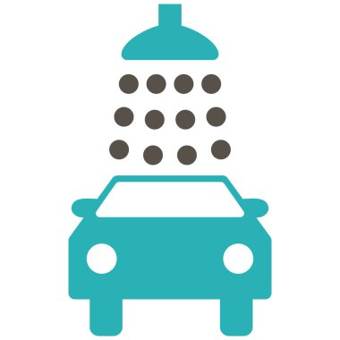 Oto yıkama düz vektör simgesi