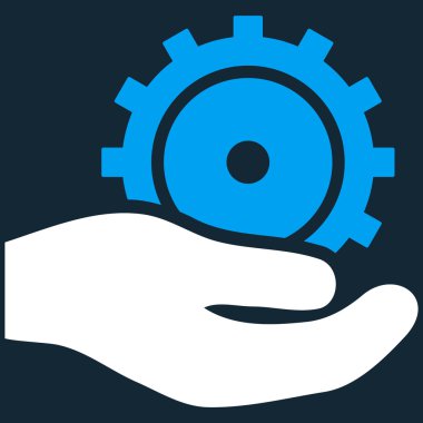 Geliştirme hizmet düz vektör simgesi